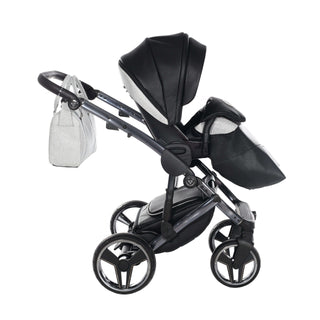 Junama glitter black — pram & pushchair set, made in Europe | Butterflies Baby UK