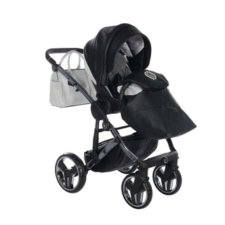 Junama glitter black — pram & pushchair set, made in Europe | Butterflies Baby UK