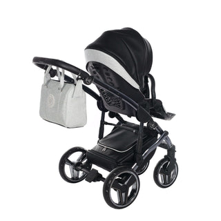 Junama glitter black — pram & pushchair set, made in Europe | Butterflies Baby UK