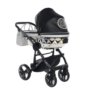 Junama glitter black — pram & pushchair set, made in Europe | Butterflies Baby UK