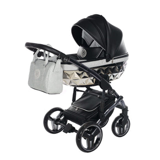 Junama GLITTER Black — 2-in-1 travel system, made in Europe | Butterflies Baby UK