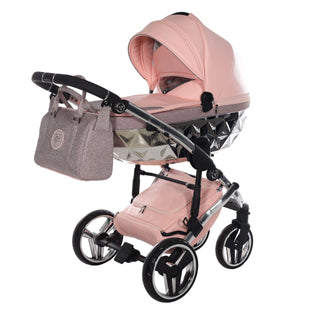 Junama glitter pink — pram & pushchair set, made in Europe | Butterflies Baby UK