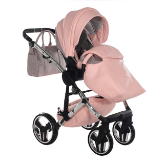 Junama glitter pink — pram & pushchair set, made in Europe | Butterflies Baby UK