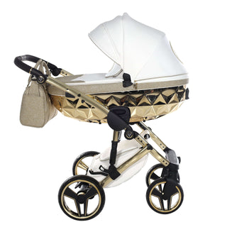 Junama glitter gold — pram & pushchair set, made in Europe | Butterflies Baby UK