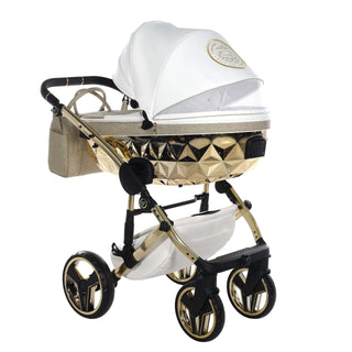 Junama glitter gold — pram & pushchair set, made in Europe | Butterflies Baby UK