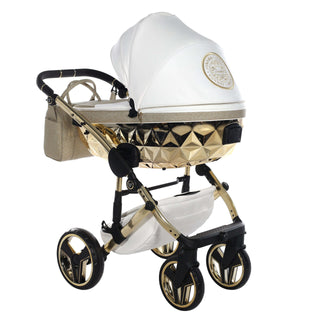 Junama glitter gold — pram & pushchair set, made in Europe | Butterflies Baby UK