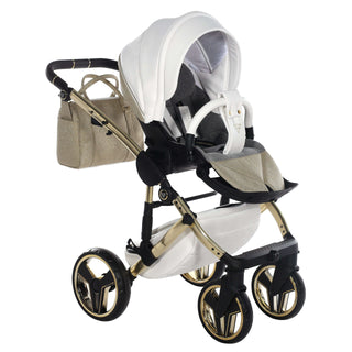 Junama glitter gold — pram & pushchair set, made in Europe | Butterflies Baby UK