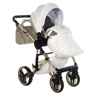 Junama glitter gold — pram & pushchair set, made in Europe | Butterflies Baby UK