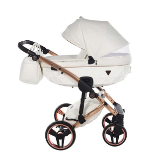 Junama fluo white — pram & pushchair set, made in Europe | Butterflies Baby UK