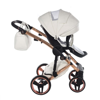 Junama fluo white — pram & pushchair set, made in Europe | Butterflies Baby UK