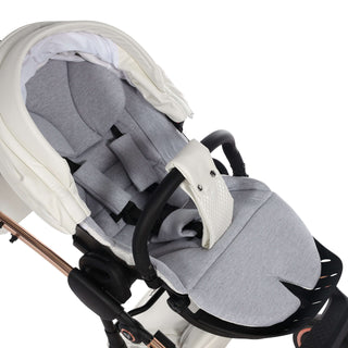 Junama fluo white — pram & pushchair set, made in Europe | Butterflies Baby UK