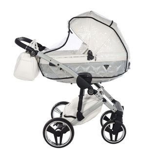 Junama fluo silver — pram & pushchair set, made in Europe | Butterflies Baby UK