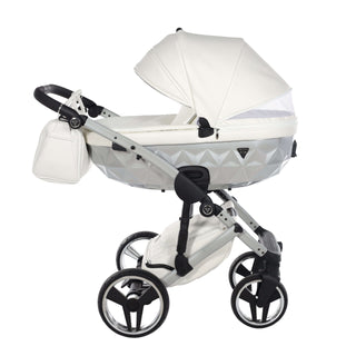 Junama fluo silver — pram & pushchair set, made in Europe | Butterflies Baby UK