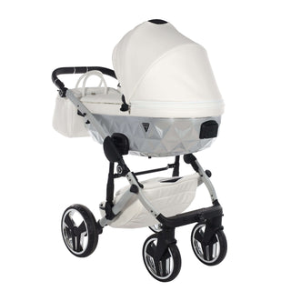 Junama fluo silver — pram & pushchair set, made in Europe | Butterflies Baby UK