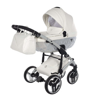 Junama fluo silver — pram & pushchair set, made in Europe | Butterflies Baby UK