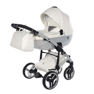 Junama fluo silver — pram & pushchair set, made in Europe | Butterflies Baby UK