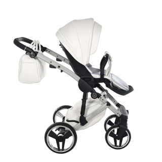 Junama fluo silver — pram & pushchair set, made in Europe | Butterflies Baby UK