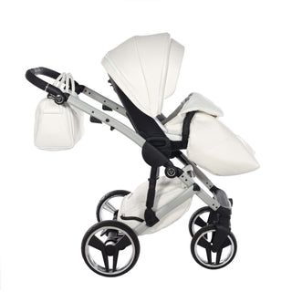 Junama fluo silver — pram & pushchair set, made in Europe | Butterflies Baby UK