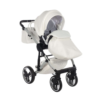 Junama fluo silver — pram & pushchair set, made in Europe | Butterflies Baby UK