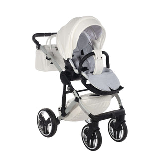 Junama fluo silver — pram & pushchair set, made in Europe | Butterflies Baby UK