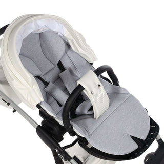 Junama fluo silver — pram & pushchair set, made in Europe | Butterflies Baby UK