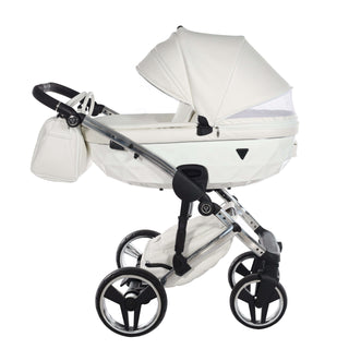 Junama fluo silver — pram & pushchair set, made in Europe | Butterflies Baby UK
