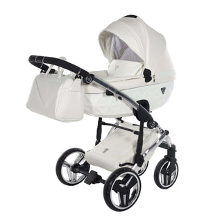 Junama fluo silver — pram & pushchair set, made in Europe | Butterflies Baby UK
