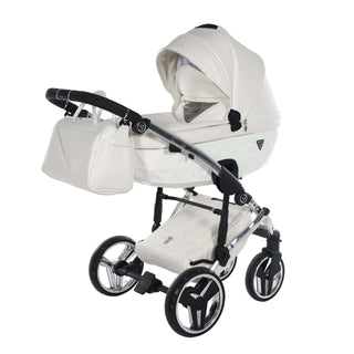 Junama fluo silver — pram & pushchair set, made in Europe | Butterflies Baby UK