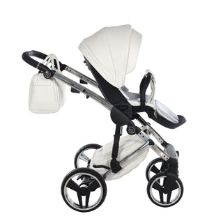 Junama fluo silver — pram & pushchair set, made in Europe | Butterflies Baby UK