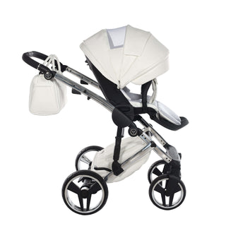 Junama fluo silver — pram & pushchair set, made in Europe | Butterflies Baby UK