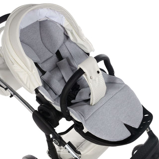 Junama fluo silver — pram & pushchair set, made in Europe | Butterflies Baby UK