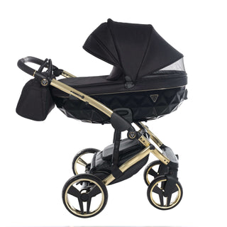 Junama diamond black — pram & pushchair set, made in Europe | Butterflies Baby UK