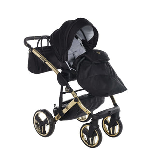 Junama diamond black — pram & pushchair set, made in Europe | Butterflies Baby UK