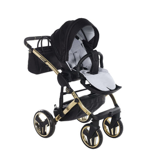 Junama diamond black — pram & pushchair set, made in Europe | Butterflies Baby UK