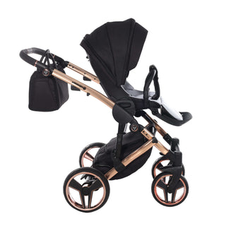 Junama diamond black — pram & pushchair set, made in Europe | Butterflies Baby UK