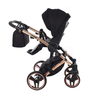 Junama diamond black — pram & pushchair set, made in Europe | Butterflies Baby UK