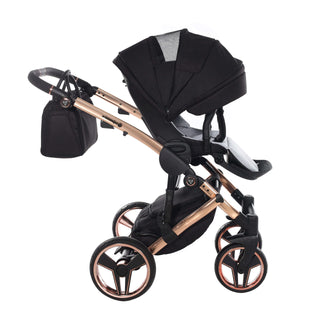 Junama diamond black — pram & pushchair set, made in Europe | Butterflies Baby UK
