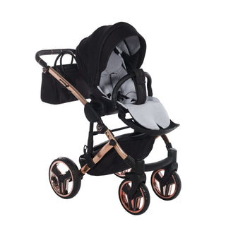 Junama diamond black — pram & pushchair set, made in Europe | Butterflies Baby UK