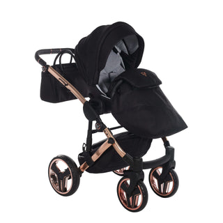 Junama diamond black — pram & pushchair set, made in Europe | Butterflies Baby UK