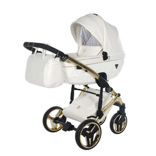 Junama fluo white — pram & pushchair set, made in Europe | Butterflies Baby UK