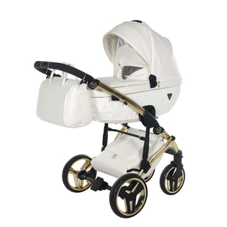 Junama fluo white — pram & pushchair set, made in Europe | Butterflies Baby UK