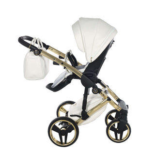 Junama fluo white — pram & pushchair set, made in Europe | Butterflies Baby UK