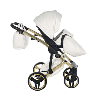 Junama fluo white — pram & pushchair set, made in Europe | Butterflies Baby UK