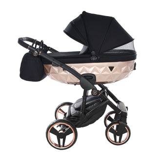 Junama fluo black — pram & pushchair set, made in Europe | Butterflies Baby UK