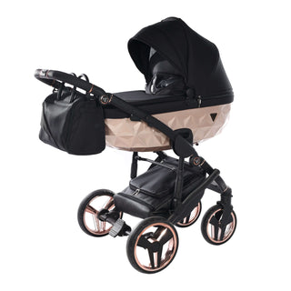 Junama fluo black — pram & pushchair set, made in Europe | Butterflies Baby UK
