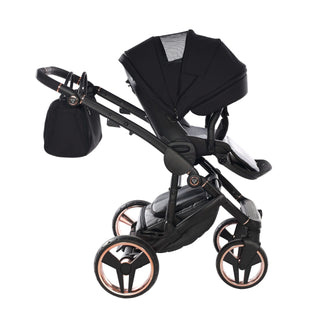 Junama fluo black — pram & pushchair set, made in Europe | Butterflies Baby UK