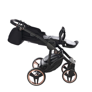 Junama fluo black — pram & pushchair set, made in Europe | Butterflies Baby UK