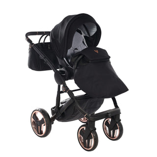 Junama fluo black — pram & pushchair set, made in Europe | Butterflies Baby UK