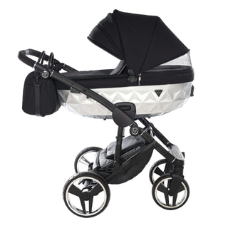 Junama fluo silver — pram & pushchair set, made in Europe | Butterflies Baby UK