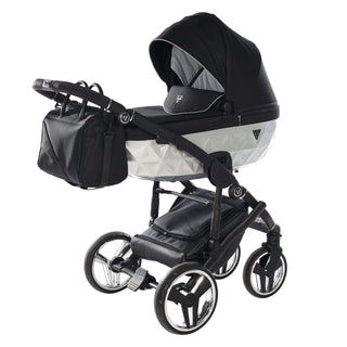 Junama fluo silver — pram & pushchair set, made in Europe | Butterflies Baby UK